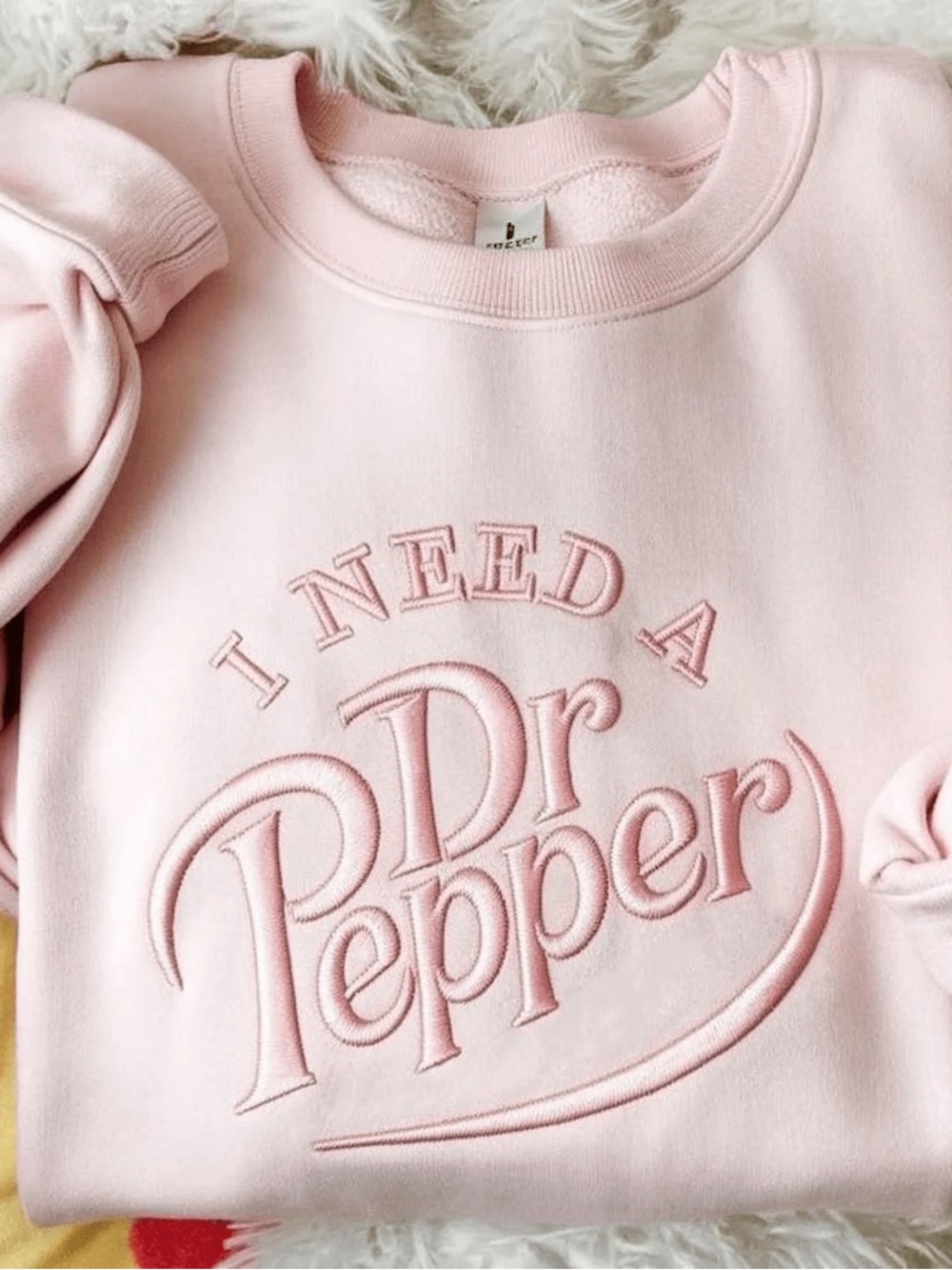 Embroidered Soda Lover I Need a Dr Pepper